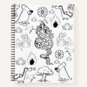 Dragon de coloration Carnet spirale (Devant)