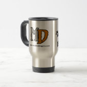 Dragon de DM Steampunk 15 onces. Tasse de voyage (Devant gauche)