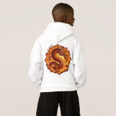 Dragon de feu orange ardent Cadeau pour hommes (Dos entier)