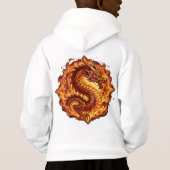 Dragon de feu orange ardent Cadeau pour hommes (Dos)