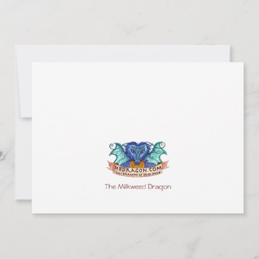 Dragon de Milkweed et monarques - carte de (Dos)