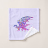 Dragon de mosaïque Extraordinaire violet (Gant de toilette)