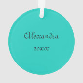 Dragon de Noël Turquoise Magique (dos)