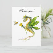 Dragon de pissenlit - carte de remerciements (Debout devant)