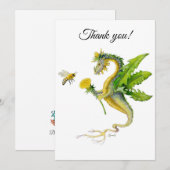 Dragon de pissenlit - carte de remerciements (Devant / Derrière)