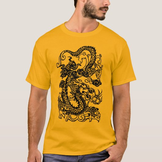 Dragon de relief sur le T-shirt de mandarine (Devant)