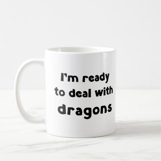 dragon deal met koffiemok (Links)
