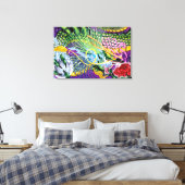Dragon des imprimés d'art en toile étirée Rose (Insitu(Chambre))