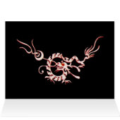 DRAGON DES MERS 2 MONOGRAMME ,rouge noir (Intérieur Horizontal (Haut))