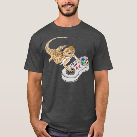 Dragon die videospelretielen afspeelt t-shirt (Voorkant)