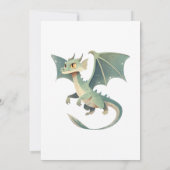 Dragon & Dino eerste verjaardag Kaart (Achterkant)