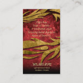 Dragon d'or de carte de visite de karaté d'arts (Dos)