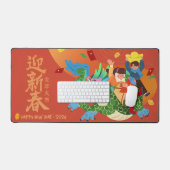 Dragon d'or du Nouvel An chinois 2024 (Clavier et souris)