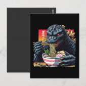Dragon eating ramen  briefkaart (Voorkant / Achterkant)