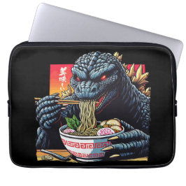 Dragon eating ramen  laptop sleeve