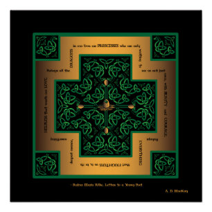 Dragon Egg Celtic Cross Perfect Poster