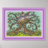 DRAGON-EIEREN, MEDIEVAL LAIR, FANTASY FOLK ART