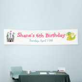 Dragon en Castle Birthday Party Spandoek (Beurs)