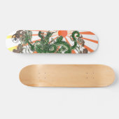 Dragon en de rijzende zon skateboard (Horizontaal)