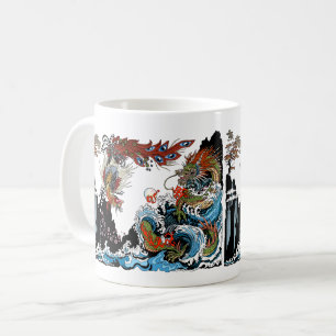 Dragon en Feng Huang. Illustratie van Insima Koffiemok