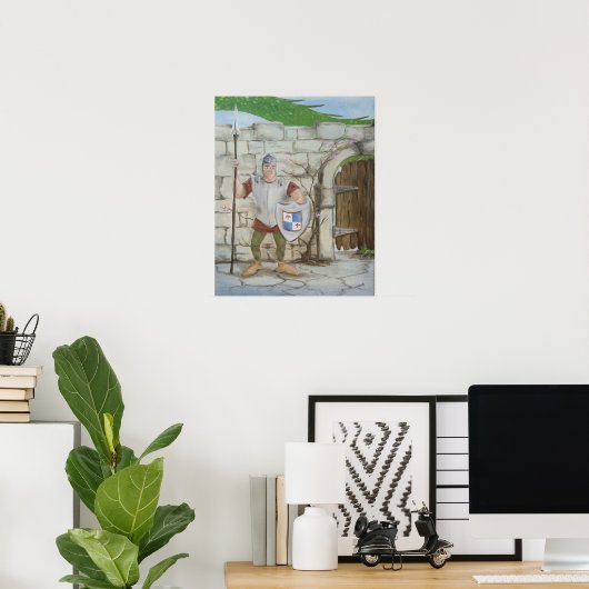 Dragon en Knight Poster (Thuiskantoor)