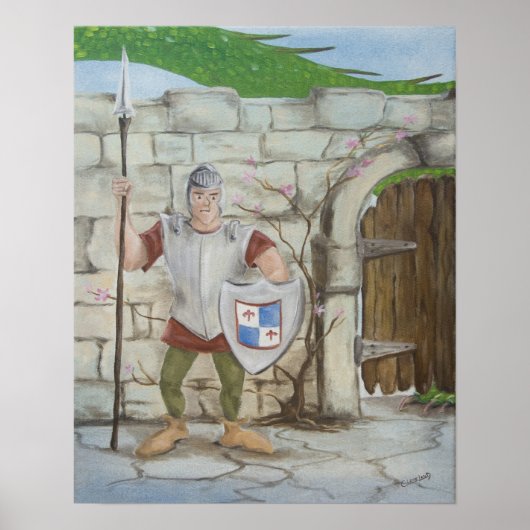 Dragon en Knight Poster (Voorkant)