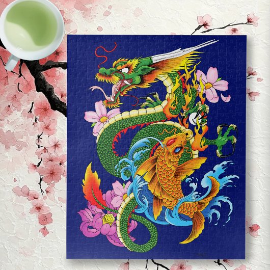 Dragon en Koi Legpuzzel