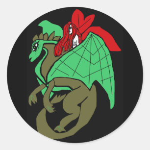 Dragon en Lady stickers