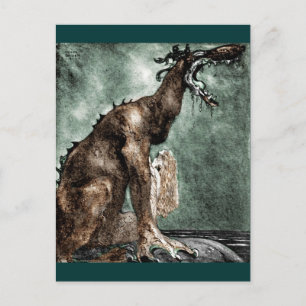 Dragon en Mermaid Briefkaart