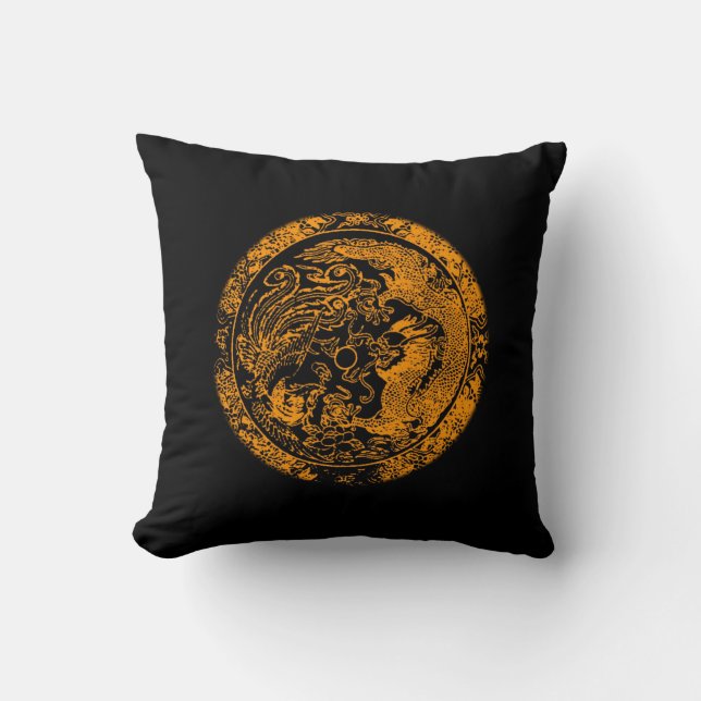 Dragon en Phoenix American MoJo Pillow Kussen (Voorkant)