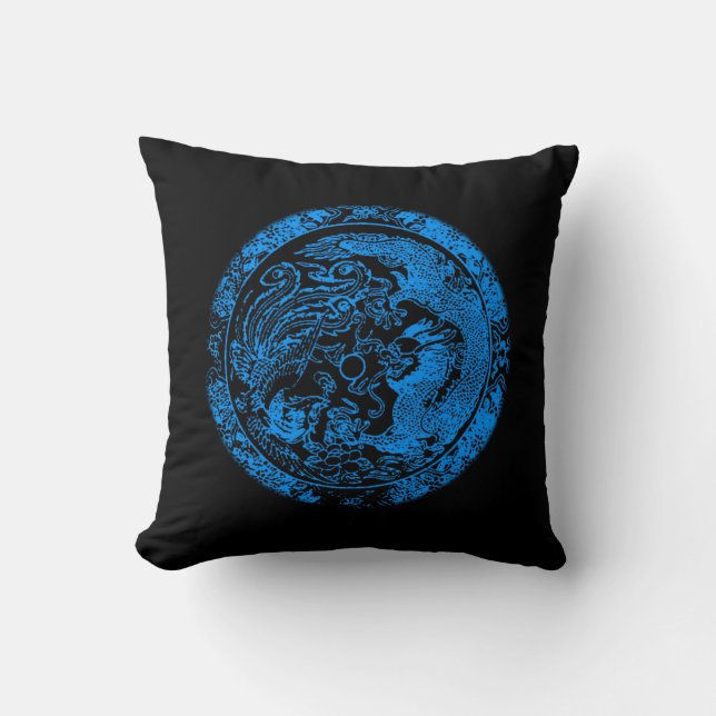 Dragon en Phoenix American MoJo Pillow Kussen (Voorkant)