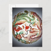 Dragon en Phoenix Stencil Briefkaart (Voorkant / Achterkant)