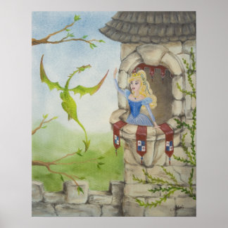 Dragon en Princess Poster