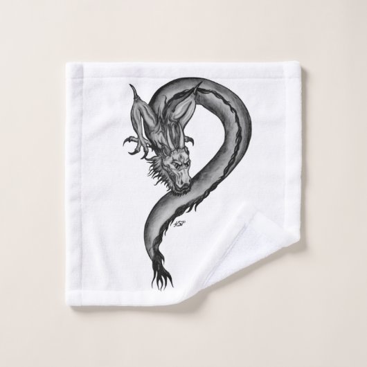 Dragon en style tatouage (Gant de toilette)
