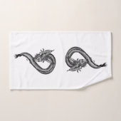 Dragon en style tatouage (Serviette à main)