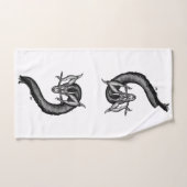 Dragon en style tatouage (Serviette à main)