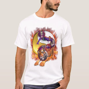 Dragon en Tiger Yin Yang T-shirt
