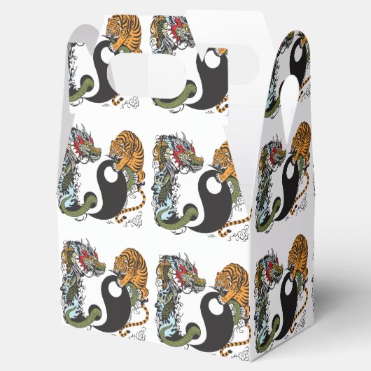 dragon en tijger yin yang symbool bedankdoosjes (Geopend)