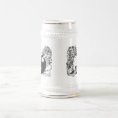 dragon en tijger yin yang symbool bierpul (Center)