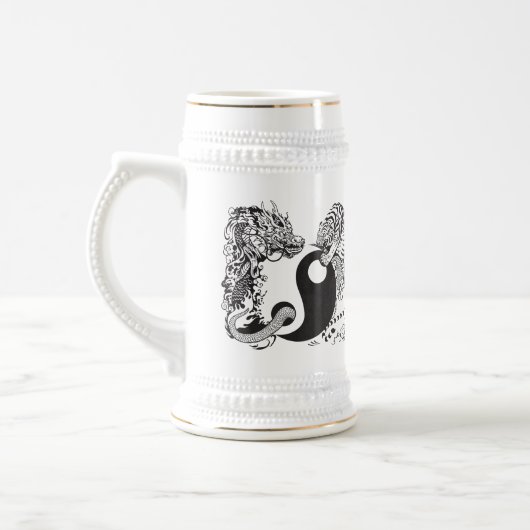 dragon en tijger yin yang symbool bierpul (Links)
