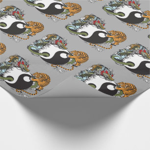 dragon en tijger yin yang symbool cadeaupapier