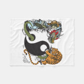 dragon en tijger yin yang symbool fleece deken (Voorkant (Horizontaal))