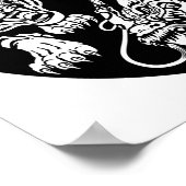 dragon en tijger yin yang symbool poster (Hoek)