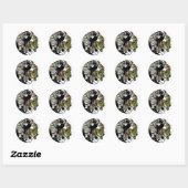 dragon en tijger yin yang symbool ronde sticker (Vel)