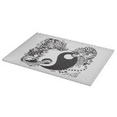 dragon en tijger yin yang symbool snijplank (Hoek)