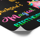 Dragon en Unicorn heugfeest Slot Magic party Poster (Hoek)