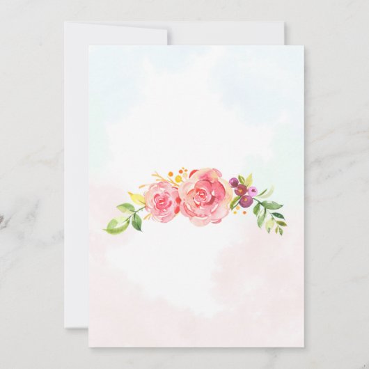 Dragon en unicorn verjaardagsuitnodiging kaart (Achterkant)