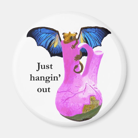 Dragon en Vase Magneet (Voorkant)