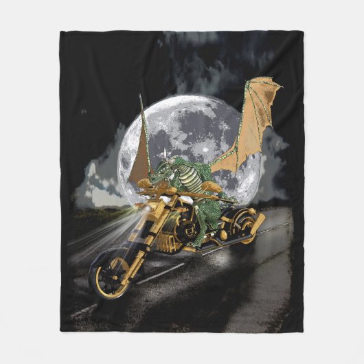 Dragon en vloerbedekking slepen en rennen fleece deken (Voorkant)