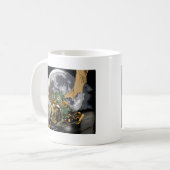 Dragon en vloerbedekking slepen en rennen koffiemok (Voorkant links)